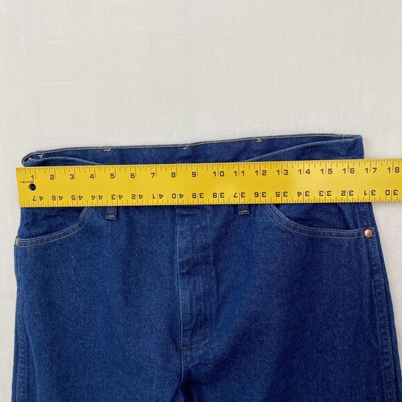 Wrangler Cowboy Cut Jeans Mens 34x36 Blue Denim Straight Leg Western 13MWZPW - Picture 7 of 7